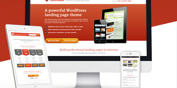wpcustom_195 обзор wordpress темы justlanded